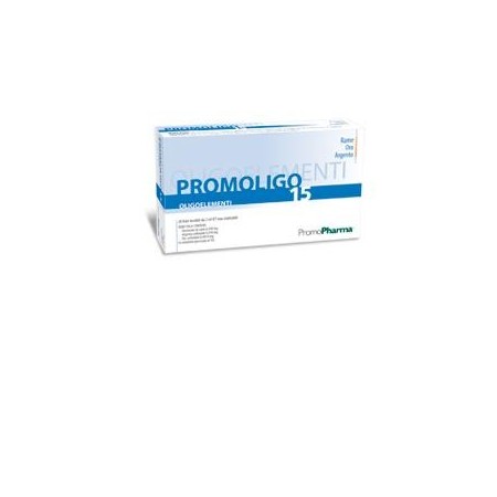 Promoligo 15 Rame Oro e Argento Oligoelementi 20 Fiale da 2 ml