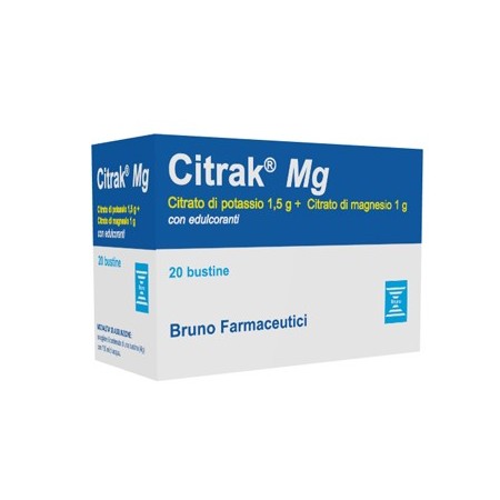 Citrak MG Integratore di Magnesio e Potassio 20 Bustine