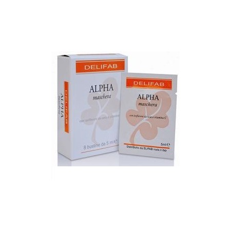 Delifab Alpha Maschera Viso Pelle Seborroica a Tendenza Acneica 8 Bustine