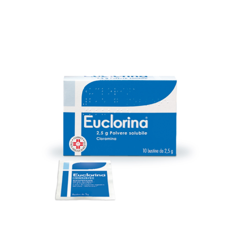 Euclorina Polvere Solubile Cloramina Disinfettante 10 Bustine 2,5 gr